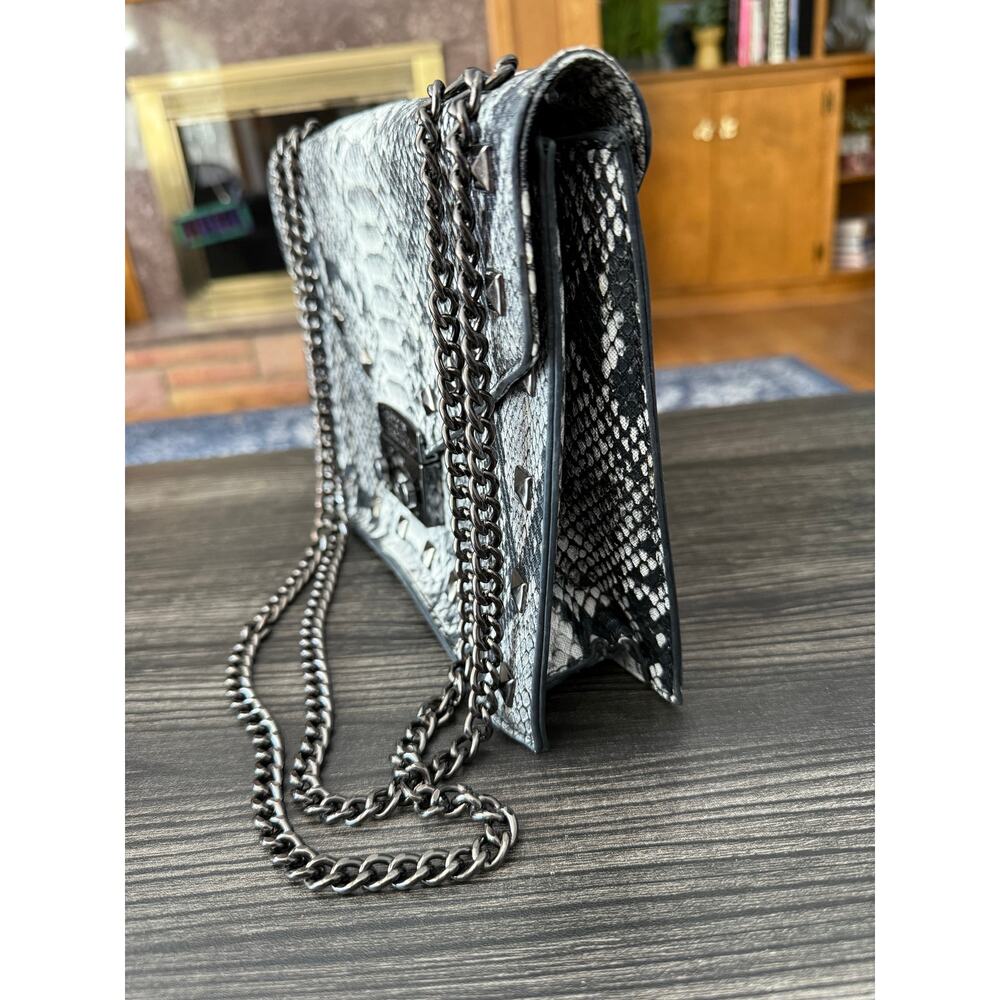 Badgley Mischka Snake Print Vegan Leather Cross Body Bag - Picture 7 of 7